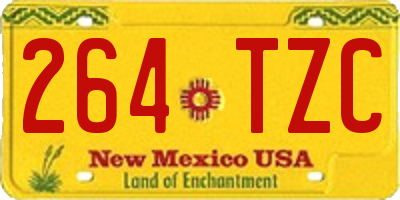 NM license plate 264TZC