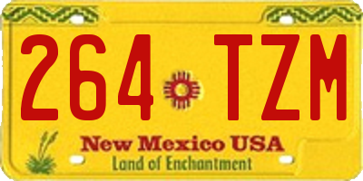 NM license plate 264TZM