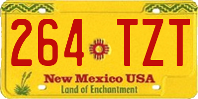 NM license plate 264TZT