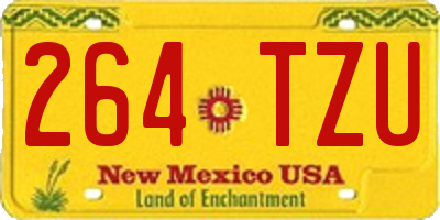 NM license plate 264TZU