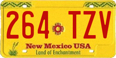 NM license plate 264TZV