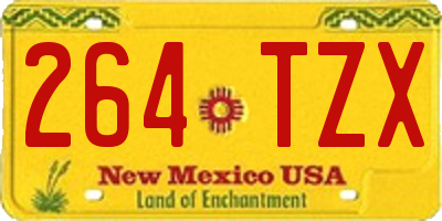 NM license plate 264TZX