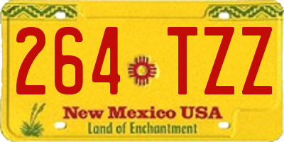 NM license plate 264TZZ