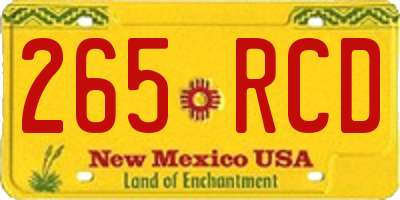 NM license plate 265RCD