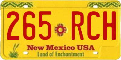 NM license plate 265RCH