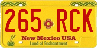 NM license plate 265RCK