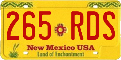 NM license plate 265RDS