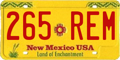 NM license plate 265REM