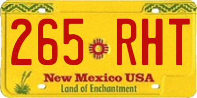 NM license plate 265RHT