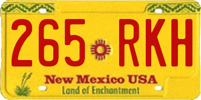 NM license plate 265RKH