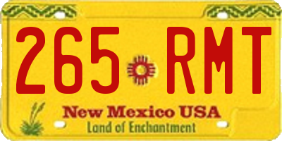 NM license plate 265RMT