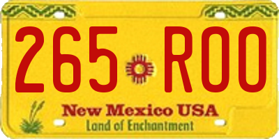 NM license plate 265ROO