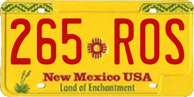 NM license plate 265ROS