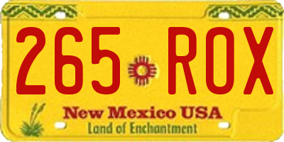 NM license plate 265ROX