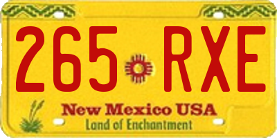NM license plate 265RXE
