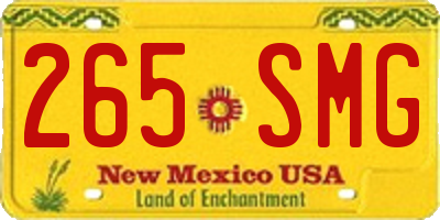 NM license plate 265SMG