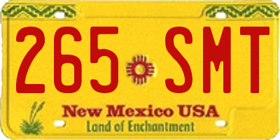 NM license plate 265SMT