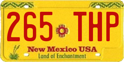 NM license plate 265THP