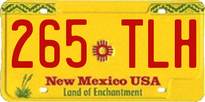 NM license plate 265TLH