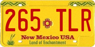 NM license plate 265TLR