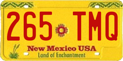 NM license plate 265TMQ