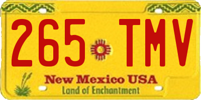 NM license plate 265TMV