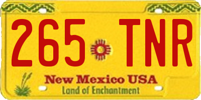 NM license plate 265TNR