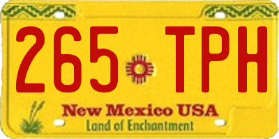 NM license plate 265TPH