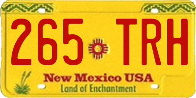 NM license plate 265TRH