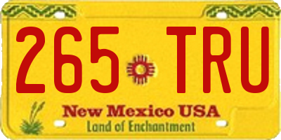 NM license plate 265TRU