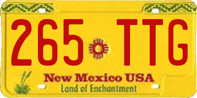 NM license plate 265TTG