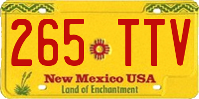 NM license plate 265TTV