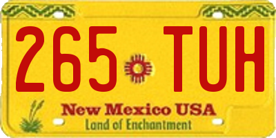 NM license plate 265TUH