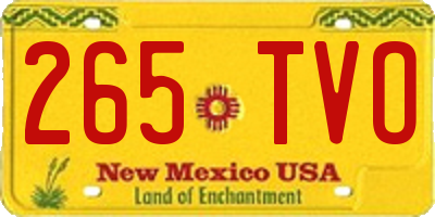 NM license plate 265TVO
