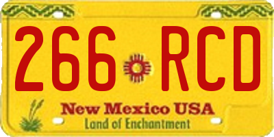 NM license plate 266RCD