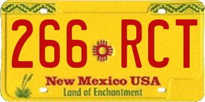 NM license plate 266RCT