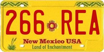 NM license plate 266REA