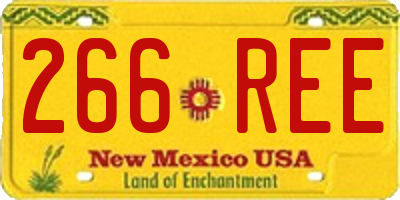 NM license plate 266REE