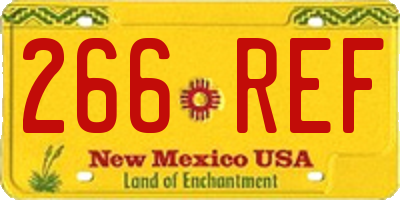 NM license plate 266REF