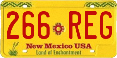 NM license plate 266REG