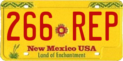NM license plate 266REP