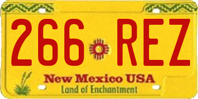 NM license plate 266REZ
