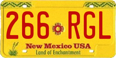 NM license plate 266RGL