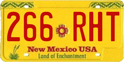 NM license plate 266RHT