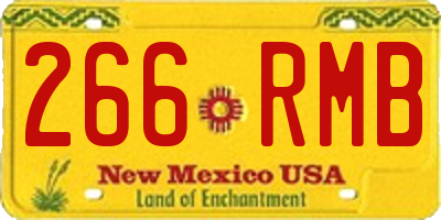 NM license plate 266RMB