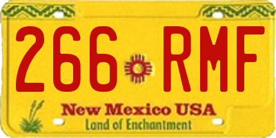 NM license plate 266RMF