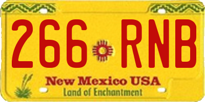 NM license plate 266RNB