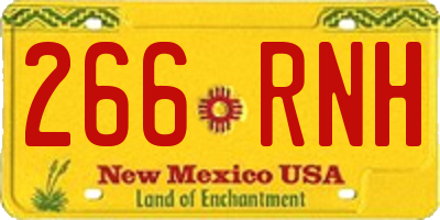 NM license plate 266RNH