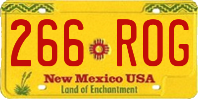 NM license plate 266ROG