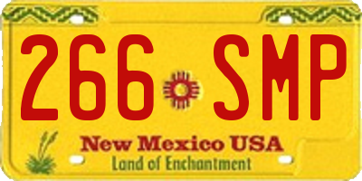NM license plate 266SMP